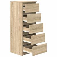 Dressoir met lades 37,5x35x99 cm spaanplaat sonoma eikenkleurig - thumbnail