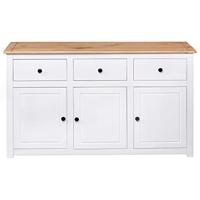 Dressoir Panama Range 135x40x80 cm massief grenenhout wit - thumbnail