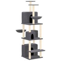 VidaXL Kattenmeubel met sisal krabpalen 180 cm donkergrijs - thumbnail