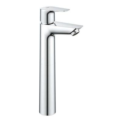 Grohe QuickFix Start Edge wastafelkraan met push-open waste chroom
