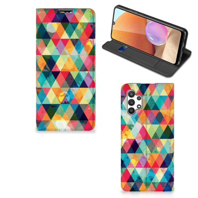 Samsung Galaxy A32 4G | A32 5G Enterprise Editie | Hoesje met Magneet | Geruit