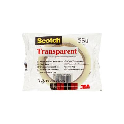Plakband scotch 550 19mmx66m transparant