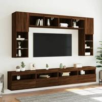 Tv-wandmeubel met LED-verlichting 60x30x40 cm bruineikenkleurig - thumbnail