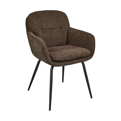 WOOOD Eetkamerstoel 'Runa' Chenille, kleur Warm Bruin