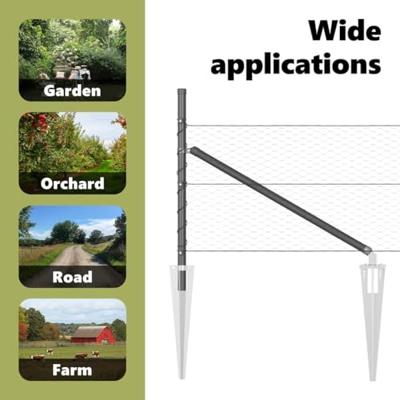 VidaXL Afrasteringspaal grijs 10 x 0,4 m (25 mm gaas) staal en pvc