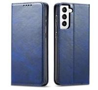Casecentive Leren Wallet case Luxe Samsung Galaxy S21 blauw - thumbnail