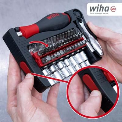 Wiha Bit- en dopsleutelset ProBuddy® Evo 1/4" | in Doordachte gereedschapshouder | 40-delig - 46960