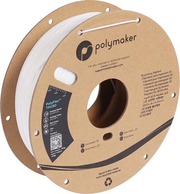 Polymaker PD02007 TPU90 Filament TPU Flexibel 2.85 mm 750 g Wit PolyFlex™ 1 stuk(s)