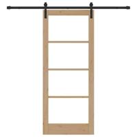 Schuifdeur ORKDAL Bruin 83 x 202 cm Massief grenenhout - thumbnail