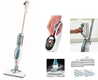 BLACK & DECKER FSM1630-QS - Deltahead stoommop - 1600 W - 4 accessoires - Wit/Blauw - thumbnail