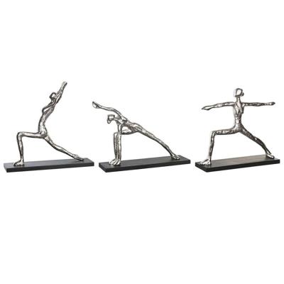 Decoratieve figuren DKD Home Decor 33 x 10 x 35 cm Zilverkleurig Zwart Indiaas Yoga (3 Stuks) Decoratieve figuren DKD Home Decor 33 x 10 x 35 cm Zilverkleurig Zwart Indiaas Yoga (3 Stuks)