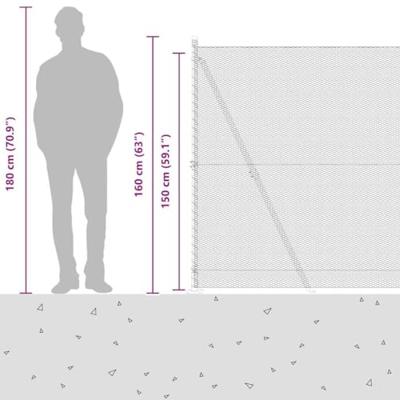 VidaXL Afrasteringspaal groen 10 x 1,5 m (13 mm gaas) staal en pvc