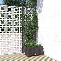 VidaXL Plantenbak met trellis zwart 40x40x121,5 cm pp - thumbnail