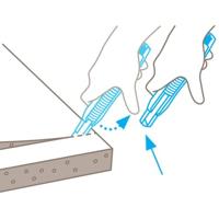MARTOR 38000102 Martor veiligheidsmes Secunorm 380 18 mm 78 mm bandstaal zwart/cyaan 1 stuk(s) - thumbnail