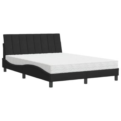 Bed met matras fluweel zwart 120x200 cm - thumbnail