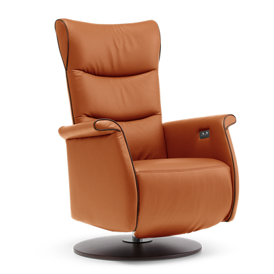 Relaxstoel Wilson Cognac Leer Relaxstoel Wilson Cognac Leer