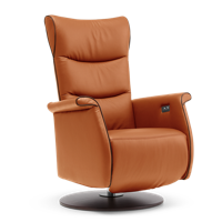 Relaxstoel Wilson Cognac Leer - thumbnail