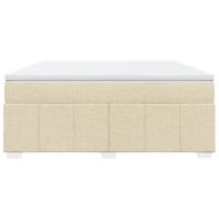 Boxspring met matras stof crèmekleurig 180x200 cm - thumbnail