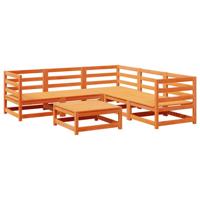 6-delige Loungeset massief grenenhout wasbruin - thumbnail