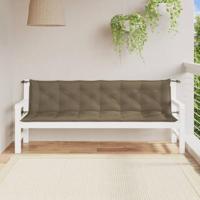 VidaXL Tuinbankkussens 2 st 200x50x7 cm stof gemêleerd taupe - thumbnail