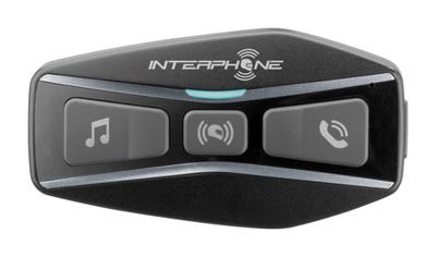 INTERPHONE UCOM4 - Enkel - Bluetooth 5.0 helmintercom voor motorfietsen, gebruik voor 4 rijdersgroep, afstand 1 km, autonomie tot 15 uur, mp3, gps, waterdicht IP67, voor alle helmen