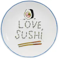 Blond Amsterdam gebaksbordje aardewerk love sushi 18x1.5cm multi - thumbnail