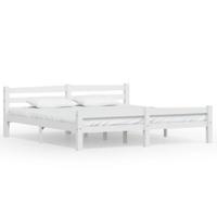 Bedframe massief grenenhout wit 180x200 cm - thumbnail