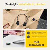 Jabra Engage 55 draadloze stereo headset met Link 400 USB-A DECT adapter - noise cancelling microfoon, groot bereik en oplaadstandaard - MS Teams gecertificeerd, werkt alle andere platformen - zwart - thumbnail