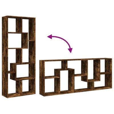 Kamerscherm / boekenkast 67x25x161,5 cm hout gerookt eiken