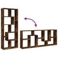 Kamerscherm / boekenkast 67x25x161,5 cm hout gerookt eiken - thumbnail