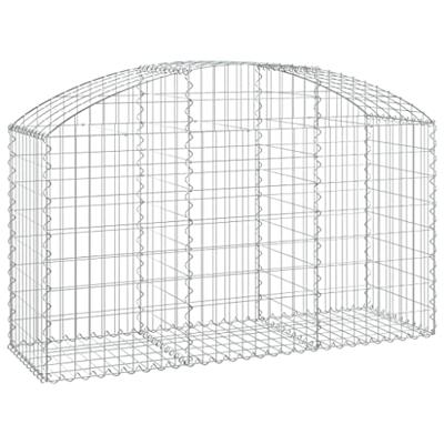 VidaXL Schanskorf gewelfd 150x50x80/100 cm gegalvaniseerd ijzer VidaXL Schanskorf gewelfd 150x50x80/100 cm gegalvaniseerd ijzer