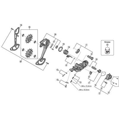 Shimano bumper for rd-m8100/8130 rear derailleur