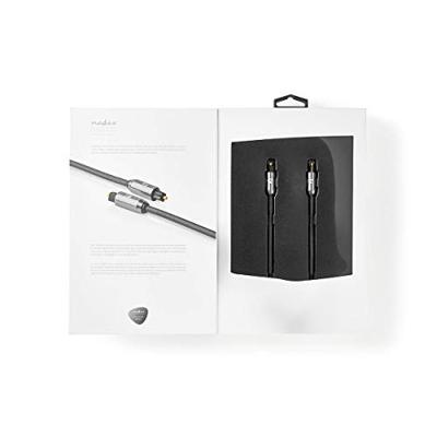 Digitale Audiokabel | TosLink Male - TosLink Male | Gun Metal Grey | Gevlochten Kabel Digitale Audiokabel | TosLink Male - TosLink Male | Gun Metal Grey | Gevlochten Kabel