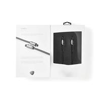 Digitale Audiokabel | TosLink Male - TosLink Male | Gun Metal Grey | Gevlochten Kabel - thumbnail
