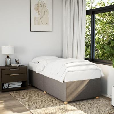 Bedframe zonder matras 90x200 cm stof taupe