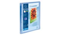 Exaclair Personaliseerbare ringmap Kreacover 4 ringen, transparant blauw - thumbnail