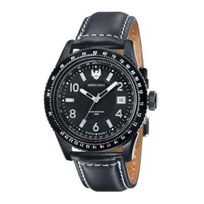 Swiss Eagle Flight Deck 3 Hand Date SE-9024-01 44mm Swiss Eagle Flight Deck 3 Hand Date SE-9024-01 44mm