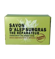 Aleppo Soap Co Aleppo zeep met thee in doosje (150 gr) - thumbnail