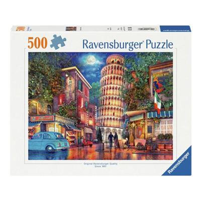 Ravensburger legpuzzel avond in pisa, 500st. Ravensburger legpuzzel avond in pisa, 500st.