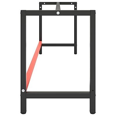 Werkbankframe 220x57x79 cm metaal matzwart en matrood