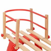 VidaXL Rugleuning voor slee multiplex rood - thumbnail