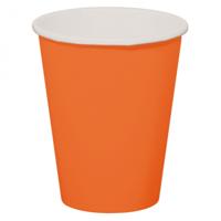 Oranje bekers 350 ml - 8 stuks - thumbnail