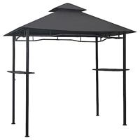 VidaXL Barbecue paviljoen 240x150x255 cm staal antraciet - thumbnail