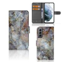 Samsung Galaxy S21 FE | Bookcase | Marmer Grijs - thumbnail