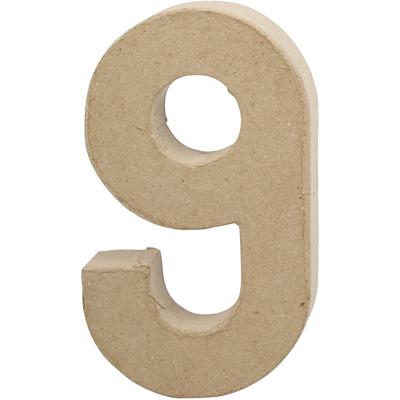 Creativ Company Cijfer, 9, h: 20,5 cm, b: 12 cm, dikte 2,7 cm, 1 stuk