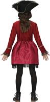 Piratenpak Meisje Rood Grace - thumbnail