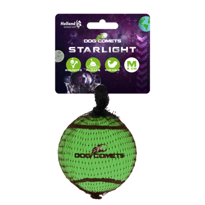 Dog Comets Tennisbal Starlight M Groen Dog Comets Tennisbal Starlight M Groen