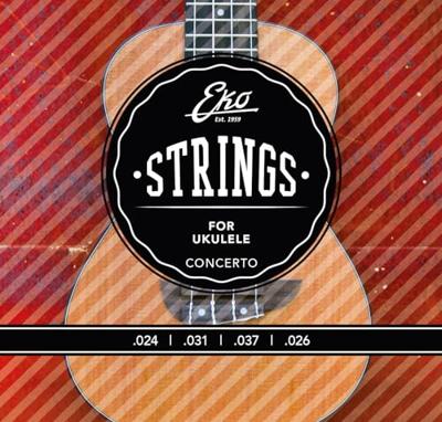 EKO Strings Ukulele Concerto Medium snarenset voor concert ukelele