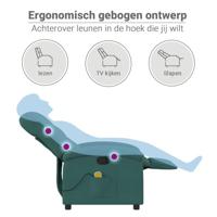 Massagestoel verstelbaar stof donkergroen - thumbnail