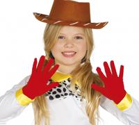 Rode handschoenen kind 22 cm - thumbnail